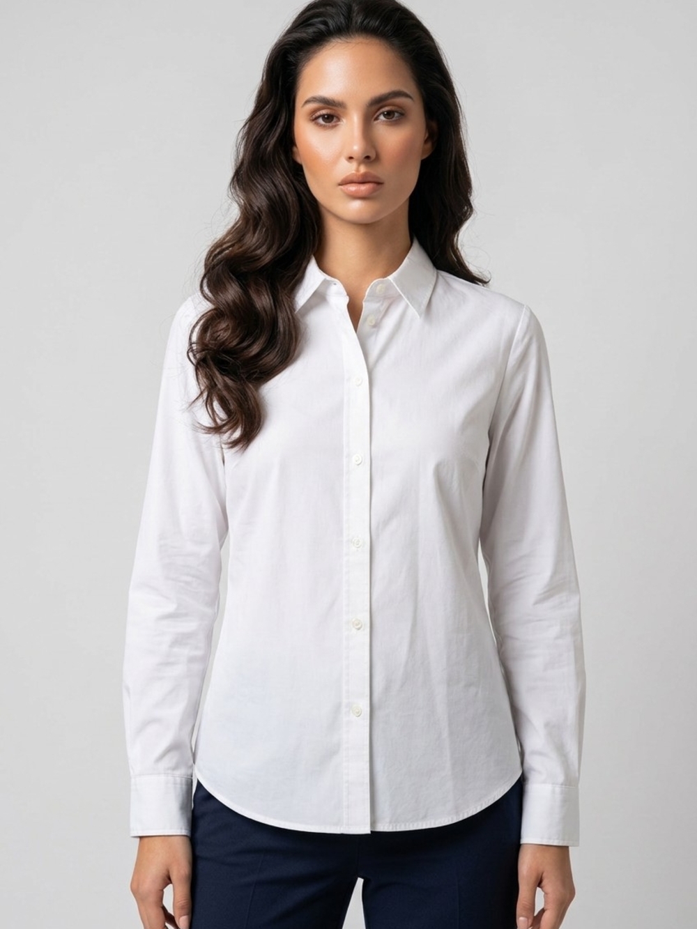 DKNY White Women's Button-Down Shirt